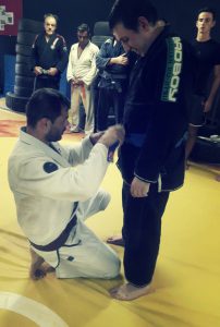 Remise de la ceinture bleue de JJB